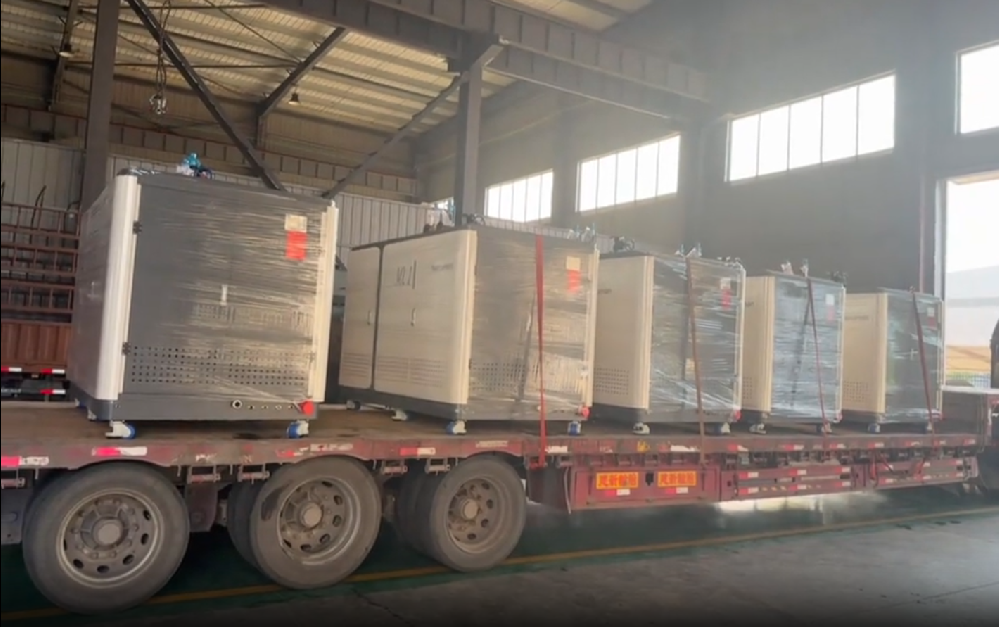 上海某機(jī)械廠采購5臺1.5T燃?xì)庹羝l(fā)生器裝車中